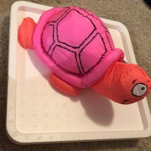 Orange and pink bath turtle